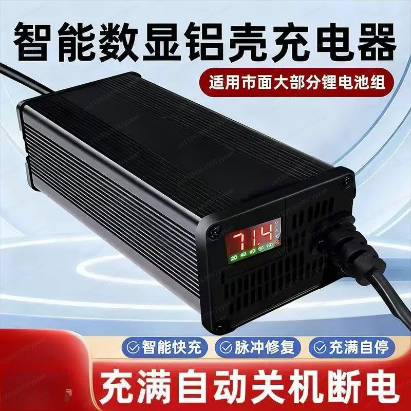72V 15A Fast Charger - 48V 60V 72V スマート LiFePO4 リチウムイオン充電器