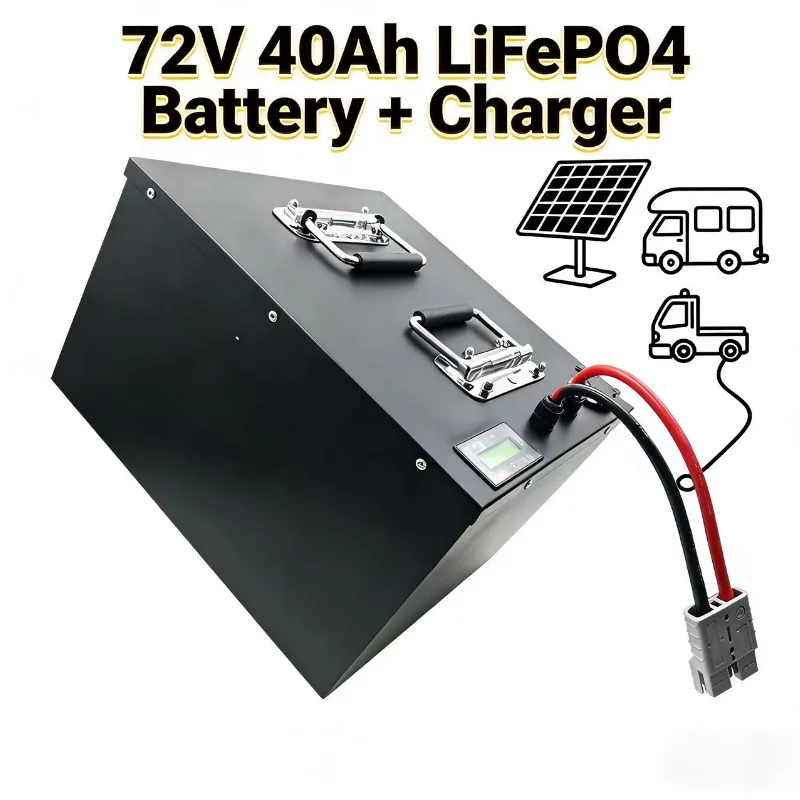 72V 40Ah Lifepo4 Battery Pack - 24S 72V 40Ah LiFePO4 バッテリーパック（BMS +