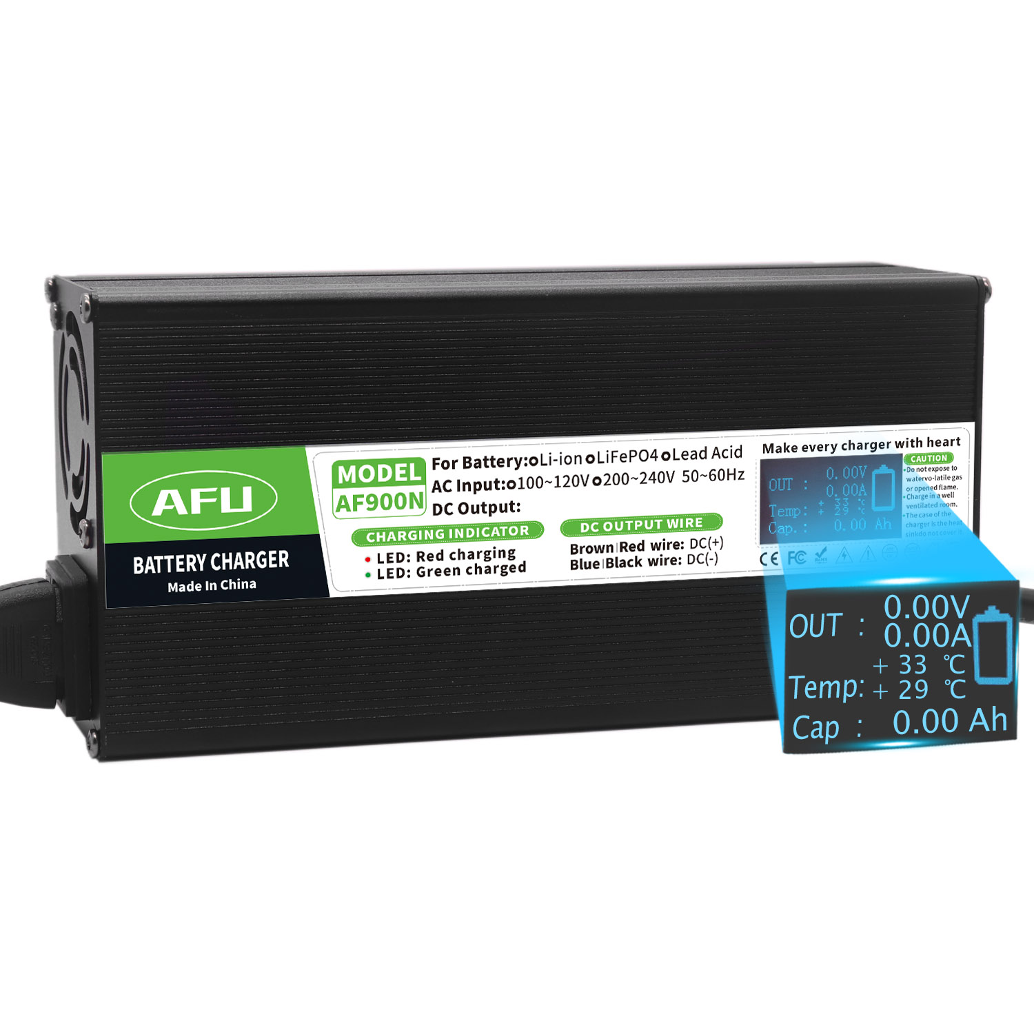 58.4V 15A LiFePO4 バッテリー充電器 OLE - 84V 20A Smart Charger のレビューと価格