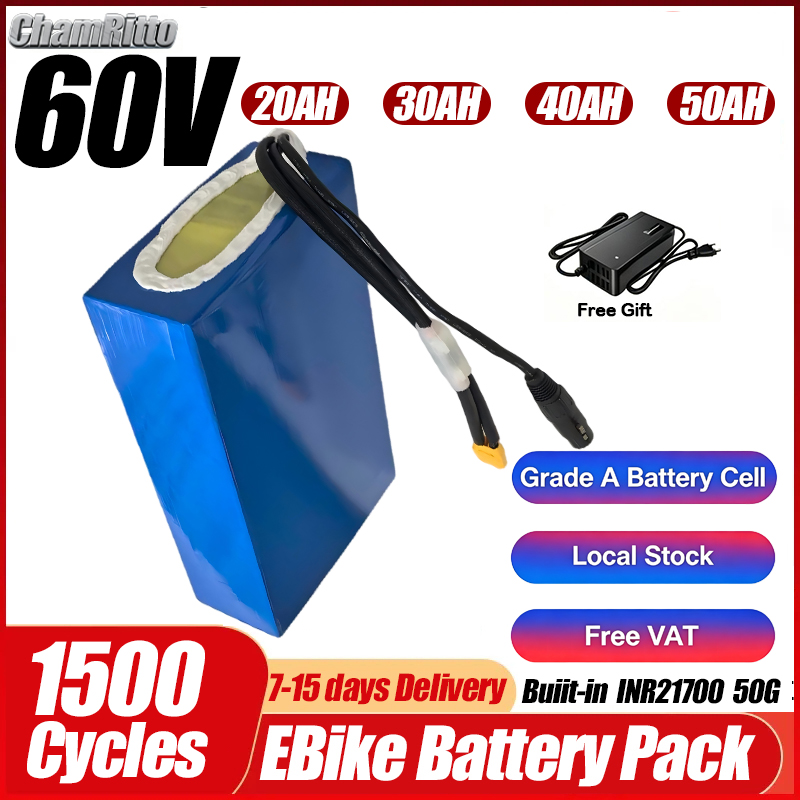60V 1500W電動自転車、20Ah、25Ah、30Ah、 - 60V 50Ah Electric Scooter Battery のレビューと価格